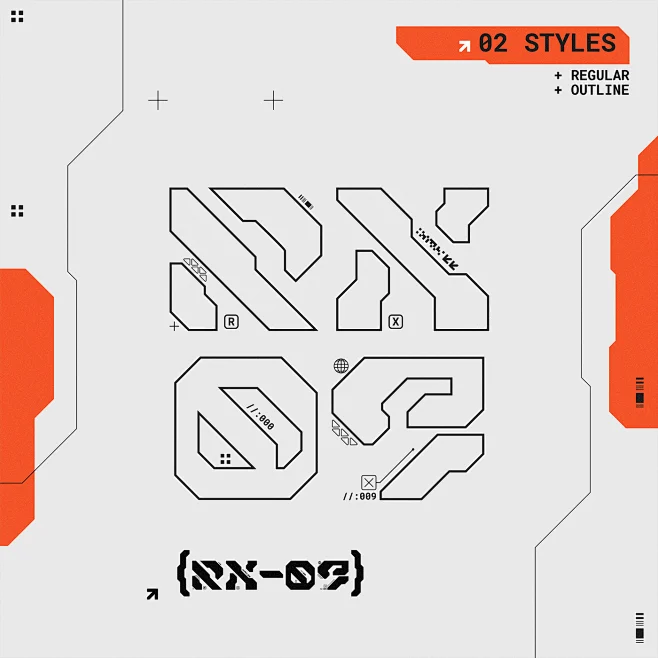 Cyberpunk displayfont font Logotype mecha scifi design techfont type ...