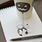 用喝咖啡的时间画一张插画吧！