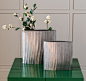 Buy the Large Rippled Metal Vase from Kelly Hoppen London.