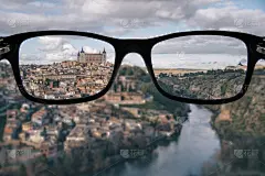 近视,托莱多省,验眼设备,视力,水平画幅,无人,玻璃杯,健康保健,城市,眼镜