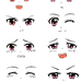千库网_二次元卡通表情组合_元素编号12839070