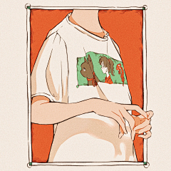 芜意·采集到日系复古少女插画