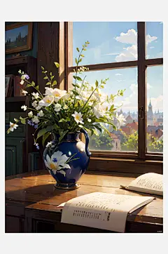 数字艺术 插花创意 插花壁纸-众图网