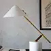 Image of the Adjustable Marble Table Lamp With Cone Shade switched off