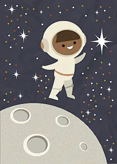 小宇航员 插画设计