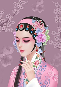 com花旦脸谱京剧人物mr-舟采集到川剧相关采集huitu.