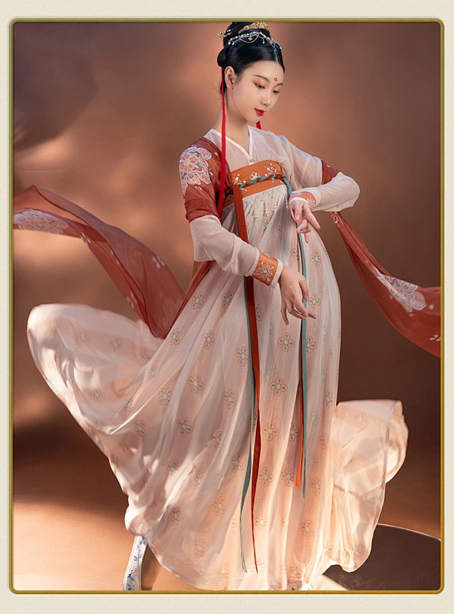 重回汉唐浮梦 唐制原创正品中国风汉服女齐胸襦裙交窬裙夏季薄款-tmall.com天猫-花瓣网