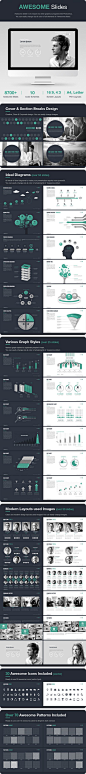 Awesome Slides - Business Powerpoint Templates design / graph / pattern / icon / keynote / infographic: 