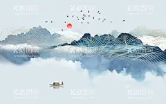 中式意境山水水墨国画  - 源文件下载【酷图网】水墨山水画,水墨山水,水墨,水墨画,水墨风景画,国画,山水画,水墨国画,新中式装饰画,新中式画,意境画,装饰画,花鸟画,工笔画,意境山水画,意境水墨画,风景画,中堂画,北欧装饰画,北欧画,新中式,山水风景画,水墨意境画,风景水墨画,新中式山水画,小船,红日,中国风水墨画,油画,圆形装饰画,