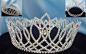Beauty Pageant Full Round Rhinestone Crown crowndesigners.com   $120  4 1/2" tall, 7" base