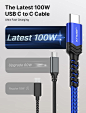 Amazon.com: USB C to USB C Cable  10ft, JSAUX PD 5A USB Type C Fast Charging Charger Cord Compatible with MacBook Pro, iPad Pro, iPad Mini 6, iPad Air 5/4, Samsung Galaxy S22 S21 S20 Note 20, Pixel-Blue : Cell Phones & Accessories