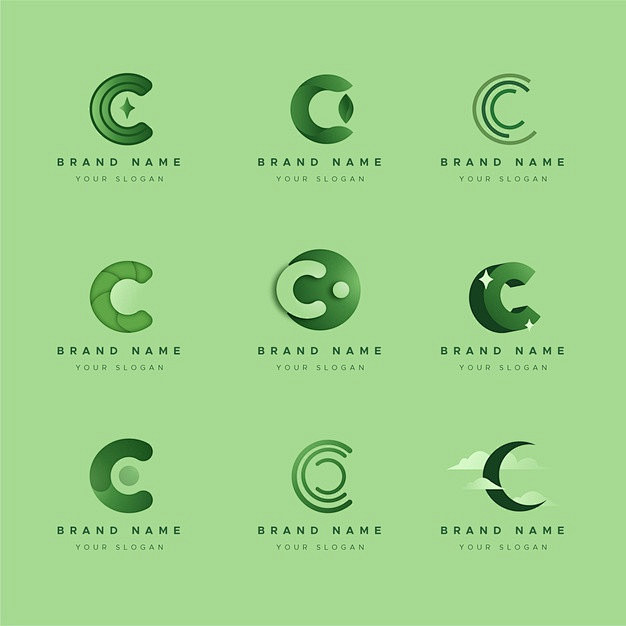 c 字母logo标志矢量图素材