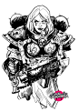 BłażejKurowski，战斗姐妹，传教士制度，帝国，帝国，战锤40,000，warhammer40000，warhammer40k，战锤40k，娃哈，四万，同伴，wh art