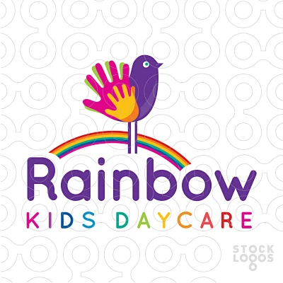 Rainbow bird handprints art and design图片_标志图片素材-花瓣网