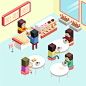 方块人物 餐厅缩影 甜品游戏 人物插图插画设计AI tid249a2001方块|人物|餐厅|缩影|甜品|游戏|插图|插画设计