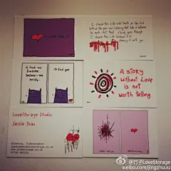 今早收到了新版名片，一共五个样式都是关于爱情的插画，so cute so LoveStorage！@詹姆斯Stewart ​​​​