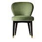 Olivia Green Chair - Shop Pier Luigi Frighetto by Black Tie online at Artemest