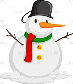 可爱的,雪人,围巾,白色,华丽的,红色,季节,男人,问候,庆祝