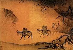 。
马  远
（1140-1225)
    南宋画家。字遥父，号钦山。祖籍河中(今山西永济)，移居钱塘(今浙江杭州)。光宗、宁宗时任画院待诏。出身绘画世家，曾祖马贲、祖马兴祖、伯马公显、父马世荣、兄马逵等皆为宋代知名画家。马远擅山水、花鸟、人物，其山水师法李唐，多画江浙山水，树木杂卉多用夹笔，用大斧劈皴带水墨画山石，方硬严整；构图取自然山水之一角，山峦雄奇峭拔，或峭峰直上而不见顶，或绝壁直下而不见其脚，或近山参天而远山则低，或孤舟泛月而一人独坐。马远艺术上克承家学而超过了他的先辈，他继承并发展了李唐的画