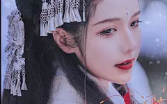 唯美古装美女雪地写真桌面壁纸
