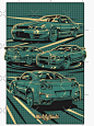 "GT-R Generations (green)" T-shirt by MotorPrints | Redbubble