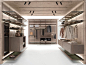 Sectional ash walk-in wardrobe with integrated lighting REIWA by Giorgetti