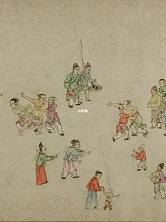 放大看古画-古代街头场景 蛮有意思