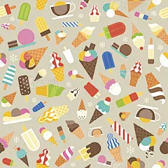 Seamless pattern ice cream