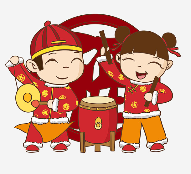 敲锣打鼓迎新年图片