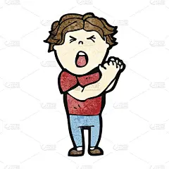 卡通人物受伤的手