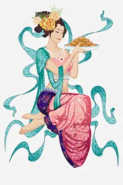 嫦娥高清素材 古代美女 嫦娥 月饼 免抠png 设计图片 免费下载