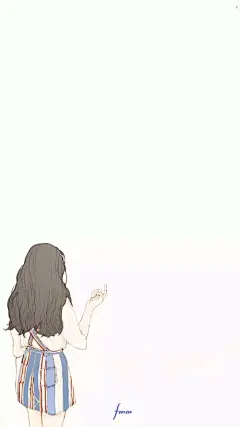 女孩 背影 素雅 清新 简约 唯美 文艺 手机壁纸 聊天背景