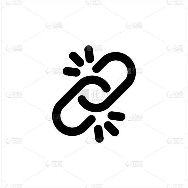 失效链接图标。锁和解锁链符号。矢量在孤立的白色背景。每股收益10
