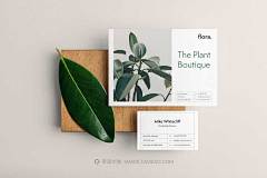 时尚优雅品牌LOGO设计名片信封展示贴图PSD样机模板素材 Flora Branding Mockup Vol. 2插图4
