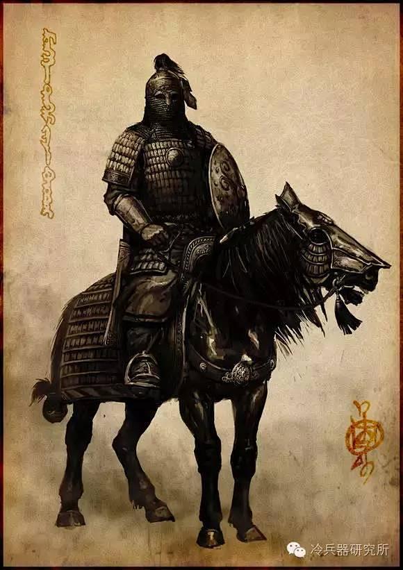 插画师笔下的女真重装骑兵铁浮屠