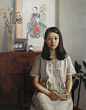 岳小清：《静静的等待》115x90cm 2013