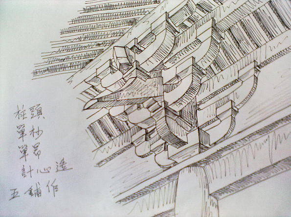 古建筑手绘和草图