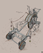 Weekly sketches #1, Sebastian Luca : Animal-powered vehicles