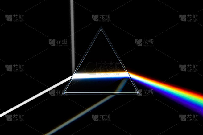 绘画插图,视力,光谱色,三维图形,彩虹,棱镜,波形,玻璃金字塔,透明,投射