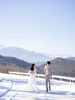 123呃呃呃采集到婚纱照 雪景