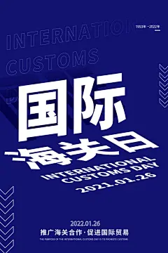高级国际海关日宣传海报