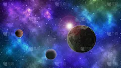 美丽的宇宙壁纸。艺术空间纹理。行星背景。星星和行星。行星和月亮