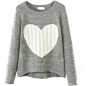 Chicnova Fashion Love Heart Jacquard Weave Sweater
