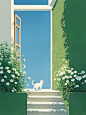 治愈系插画丨绿色的夏天 - 小红书