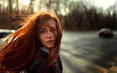 欧美美女文艺街拍写真电脑高清壁纸