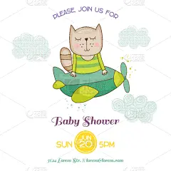 小猫,庆生会,贺卡,生日,男孩,可爱的,废金属,抵达,飞,淋浴