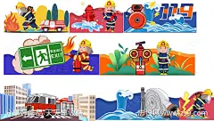 物业消防玻璃宣传围挡广告展板-源文件-志设网-zs9.com