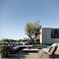 3D architecture exterior luxury modern night view realistic Render terrace Villa