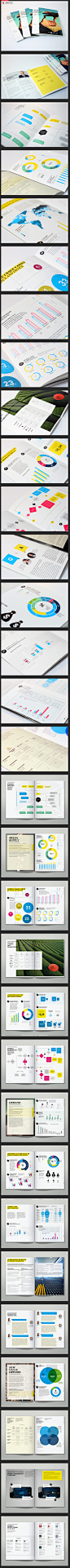 清新的表格统计类画册设计-图麦格纳媒体经济报告[32P]-平面设计