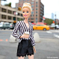 In New York we're always on the move! Grabbing a coffee before my next event.  #NYFW #barbie #barbiestyle: 